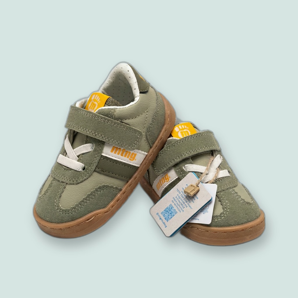 Ténis barefoot infantil — modelo Amber Kakhy / Rise Light Green